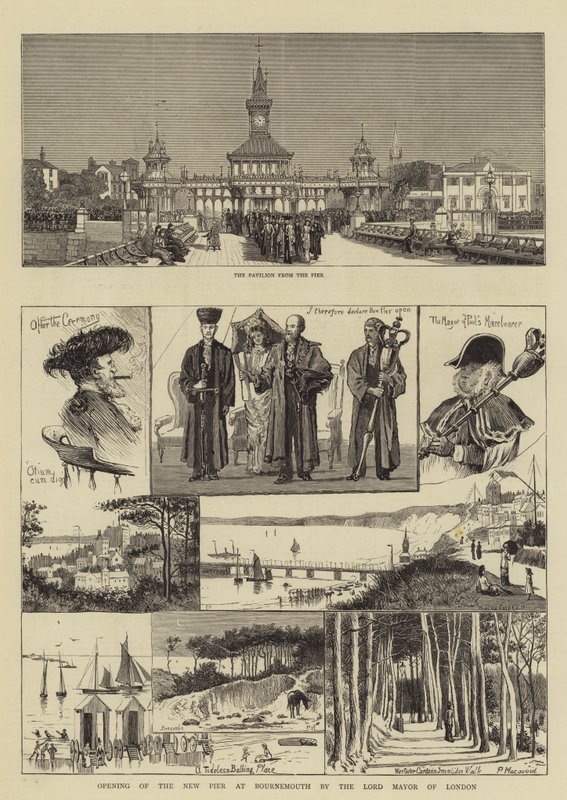 Ouverture de la Nouvelle Jetée à Bournemouth par le Lord Maire de Londres - Percy Macquoid