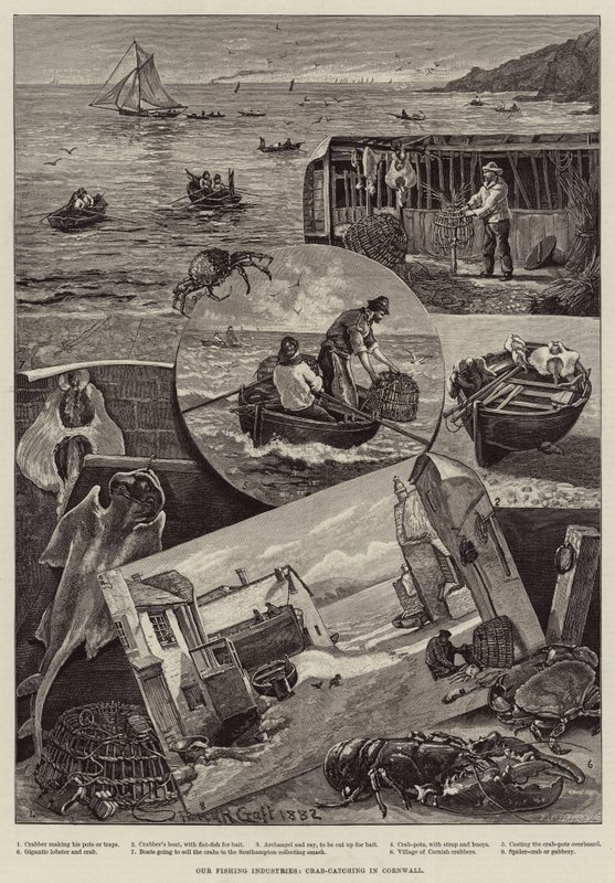 Nos industries de pêche, capture de crabes en Cornouailles - Percy Robert Craft