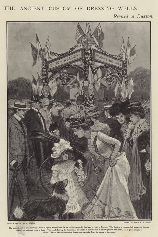 La coutume ancienne de décorer les puits ravivée à Buxton, Derbyshire - Percy F.S. (after) Spence