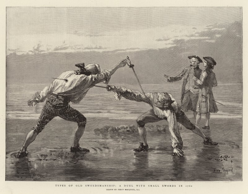 Types de vieilles escrimes, un duel à l