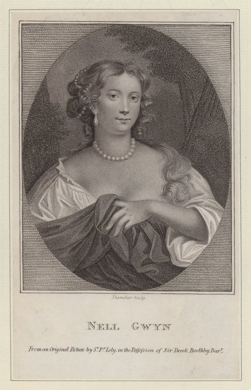 Nell Gwyn, maîtresse du roi Charles II (gravure) - Peter (after) Lely