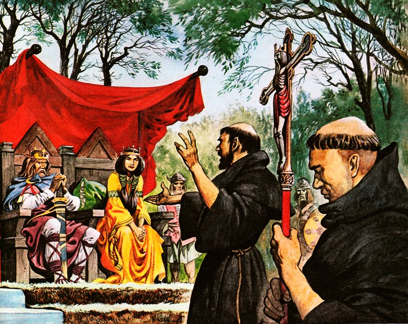 Augustin prêchant au roi Ethelbert - Peter Jackson