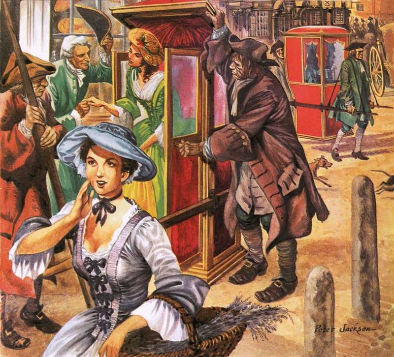 Chaise à porteurs en Angleterre au 18ème siècle - Peter Jackson