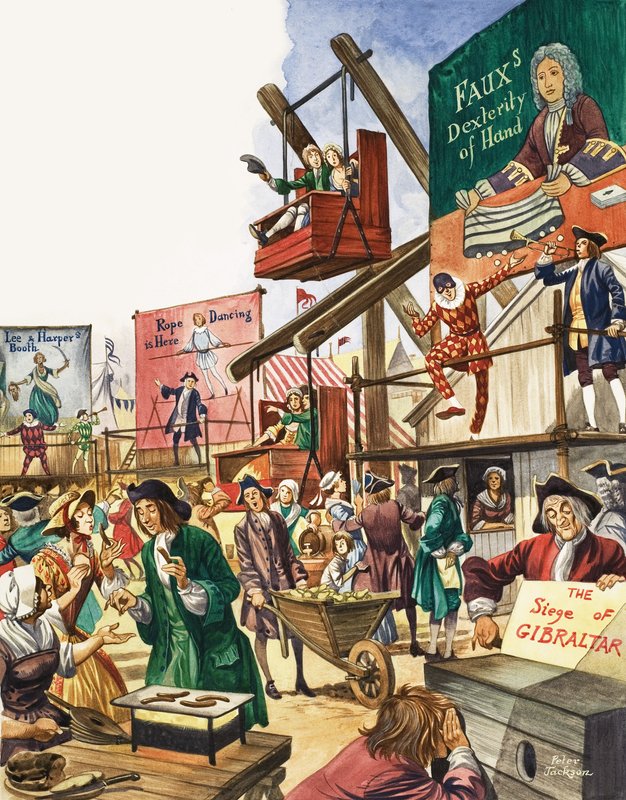 La merveilleuse histoire de la Grande-Bretagne : Foires et divertissements pour le peuple. Foire de Bartholomew - Peter Jackson