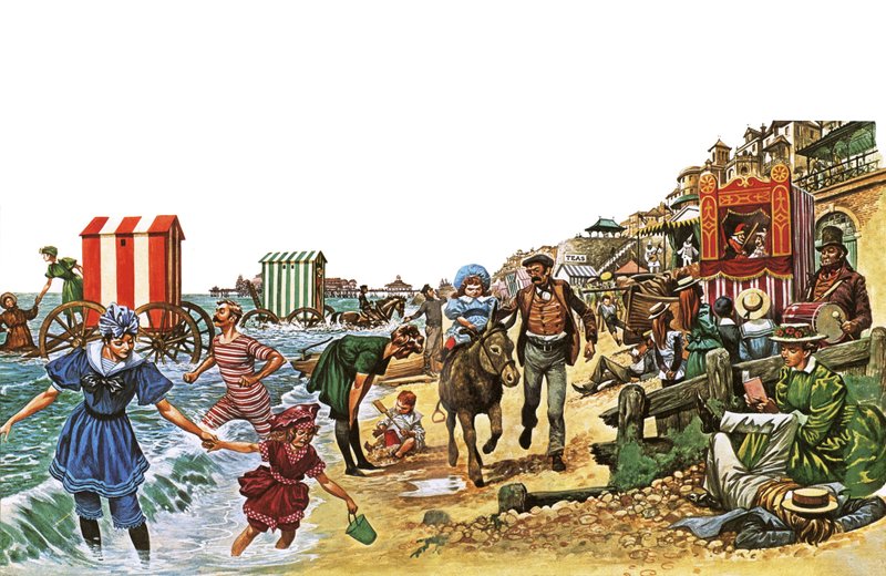 Scène de plage victorienne - Peter Jackson