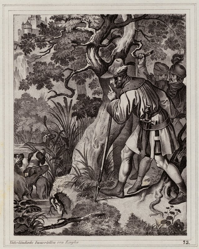 Découverte des sources thermales de Baden, Autriche - Peter Johann Nepomuk Geiger