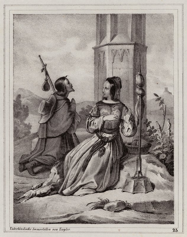 Légende de la fileuse à la croix, Vienne - Peter Johann Nepomuk Geiger