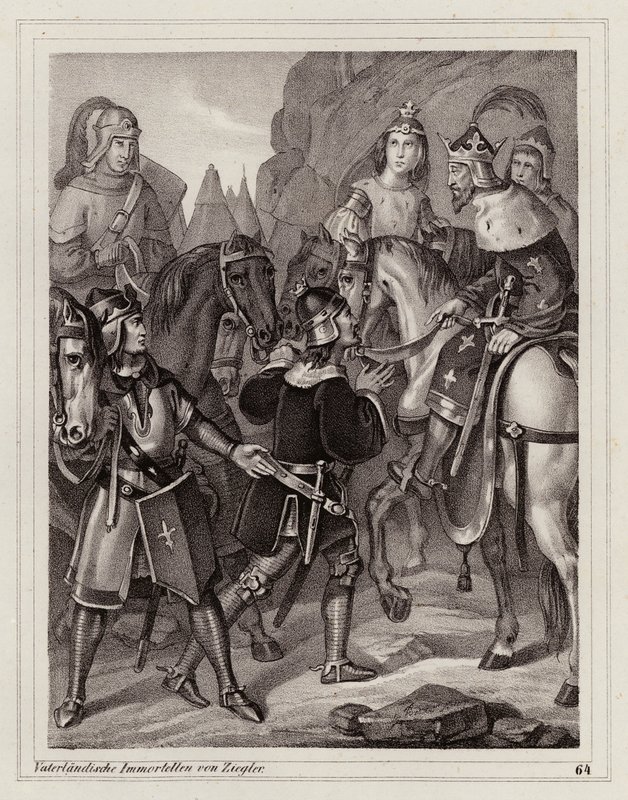 Louis le Pieux, roi des Francs et empereur romain germanique (gravure) - Peter Johann Nepomuk Geiger