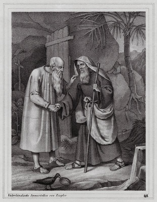 Saint Paul de Thèbes, ermite chrétien - Peter Johann Nepomuk Geiger