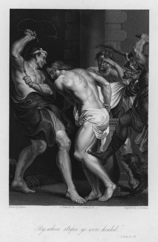 La flagellation du Christ, I Pierre II, 24 - Peter Paul (after) Rubens