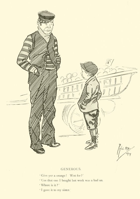 Caricature de Phil May, des années 1890 - Phil May