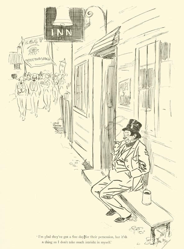 Dessin humoristique par Phil May, des années 1890 - Phil May