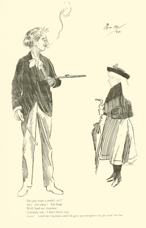 Caricature de Phil May, des années 1890 - Phil May