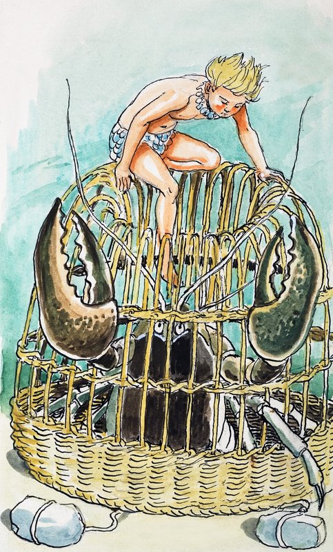 Panier de crabes, illustration tirée de "The Water Babies" de Charles Kingsley - Philip Mendoza