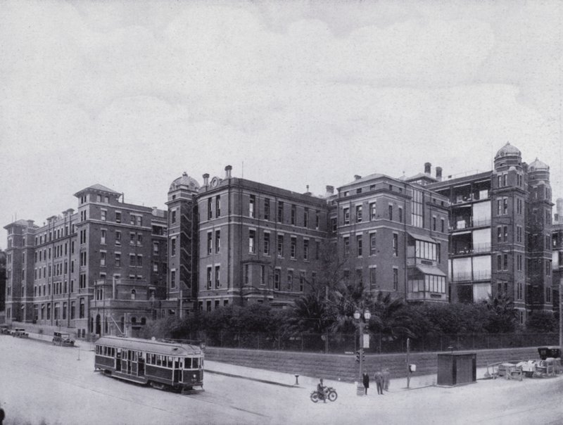 Hôpital de Melbourne, depuis l