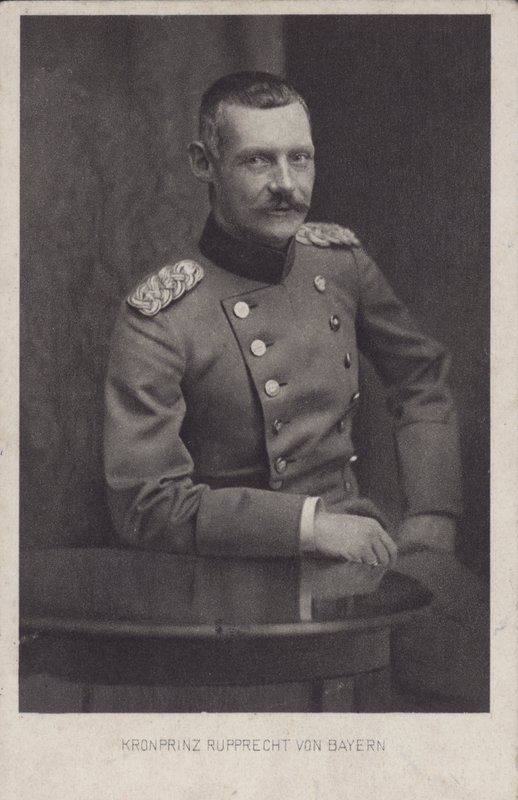 Prince héritier Rupprecht de Bavière, commandant militaire allemand de la Première Guerre mondiale (photo n/b) - Photographer German