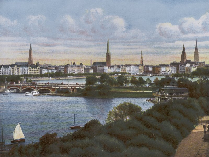 Hambourg : Lombardsbrücke - Photographer German