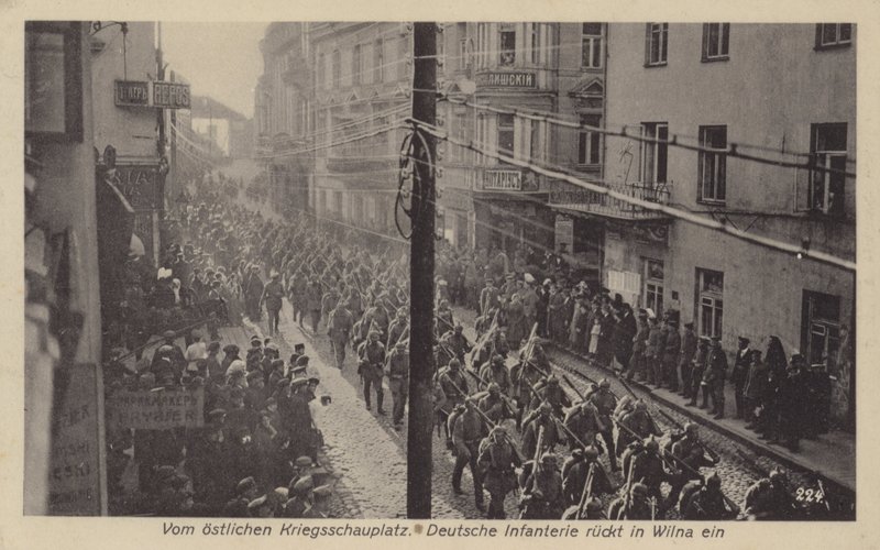 Occupation de Vilnius, Lituanie, par les troupes allemandes pendant la Première Guerre mondiale - Photographer German