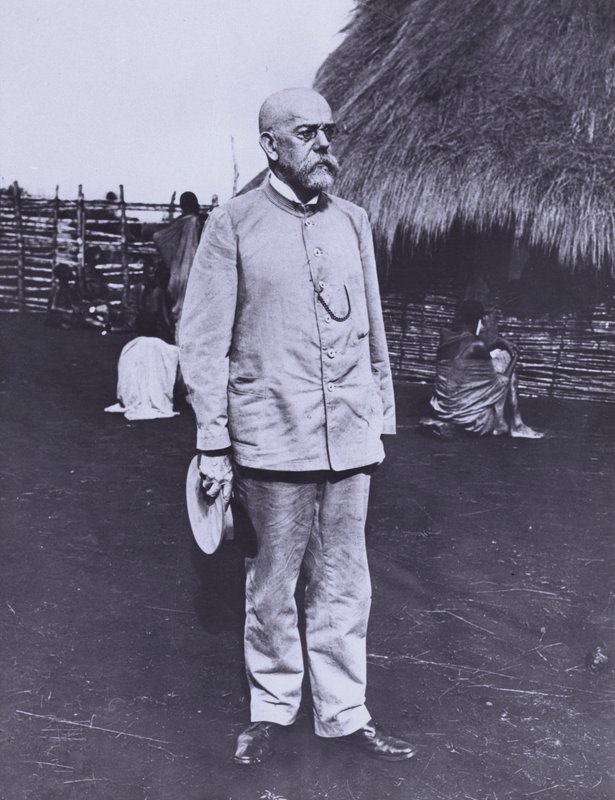 Robert Koch, médecin et bactériologiste allemand, en Afrique - Photographer German