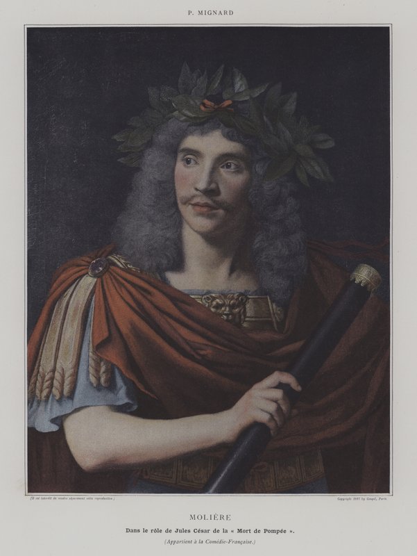 Molière dans le rôle de Jules César de "La Mort de Pompée" (photo couleur) - Pierre (after) Mignard