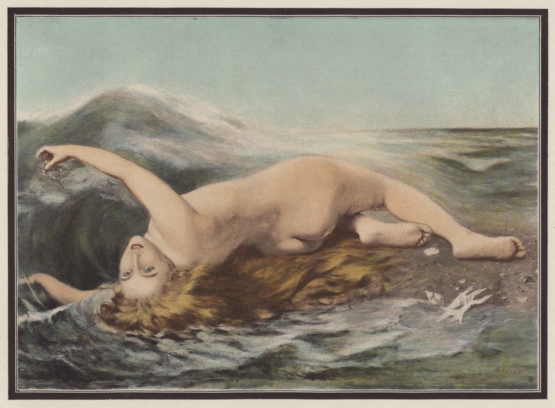 Ondine jouant avec les vagues - Pierre Dupuis