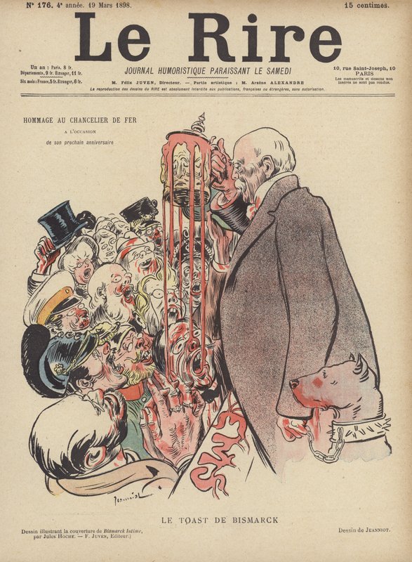 Le Toast de Bismarck, Illustration pour Le Rire - Pierre Georges Jeanniot