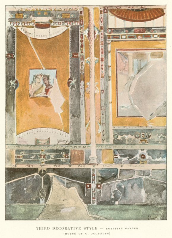 Troisième style décoratif, manière égyptienne, maison de C Jugundus - Pierre Gusman