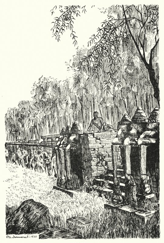 Perron latéral de la Terrasse des Éléphants (gravure) - Pierre Jeannerat de Beerski