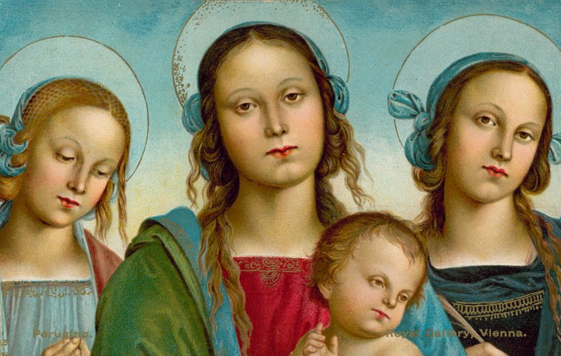 Vierge et Enfant entre les Saints Rosa et Catherine - Pietro (after) Perugino