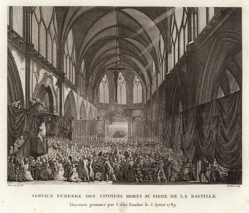 Service funèbre des citoyens tués lors du siège de la Bastille - Prieur