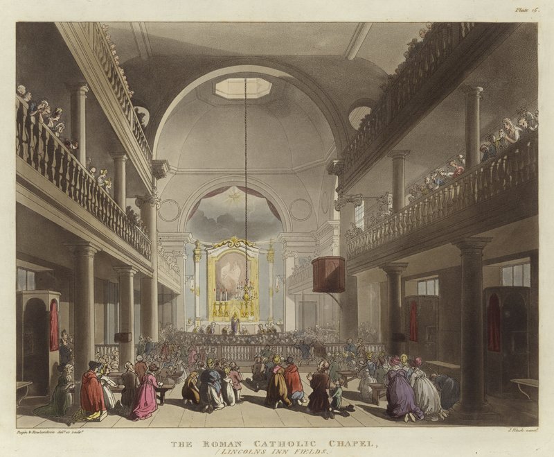 La chapelle catholique romaine - Pugin and Rowlandson