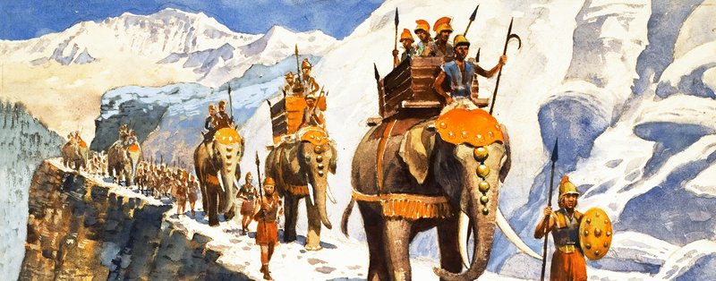 Hannibal dans les Alpes - R.B. Davis