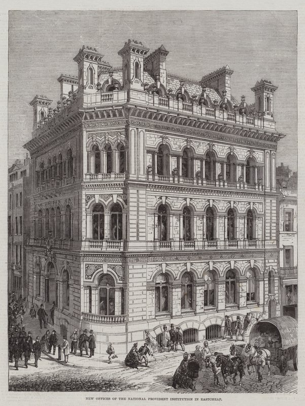 Nouveaux Bureaux de la National Provident Institution à Eastcheap - R. Dudley