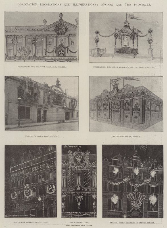 Décorations et illuminations du couronnement, Londres et les provinces - Ralph Cleaver