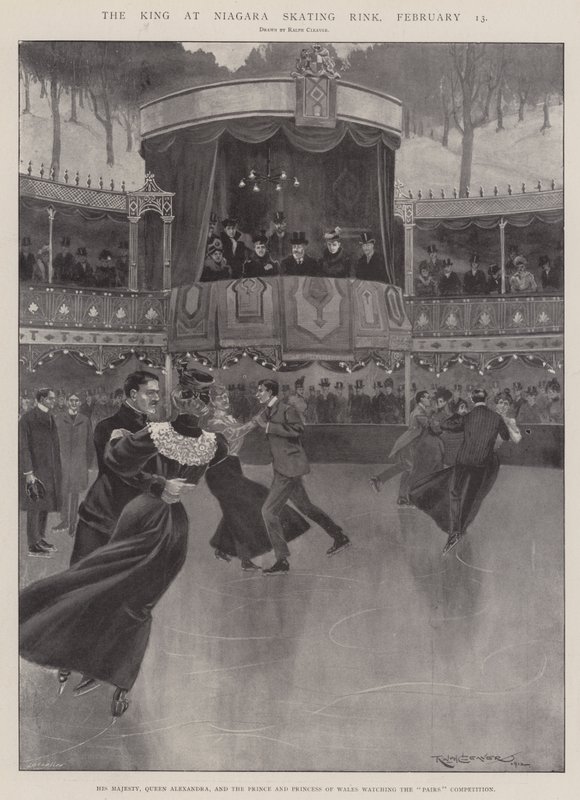 Le roi à la patinoire de Niagara, 13 février - Ralph Cleaver