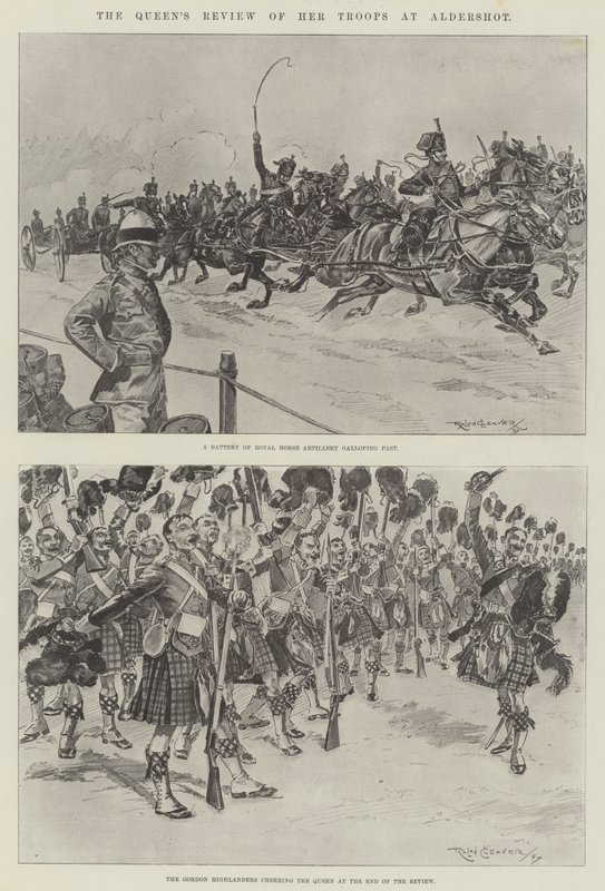 La revue des troupes de la reine à Aldershot - Ralph Cleaver