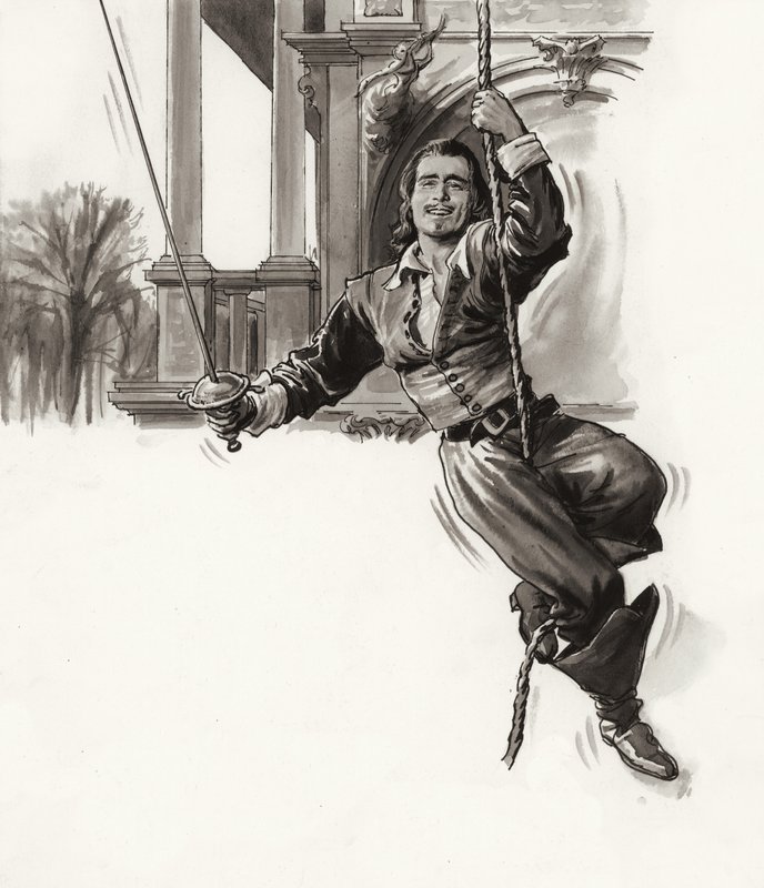 Douglas Fairbanks (gouache sur papier) - Ralph Bruce