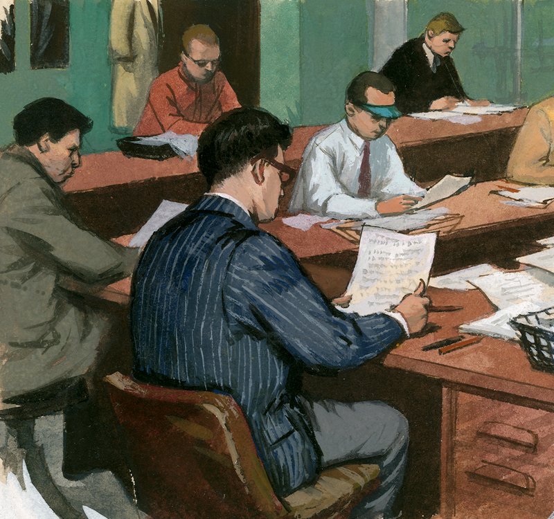 Les journalistes à leur bureau dans les années 1960 - Ralph Bruce