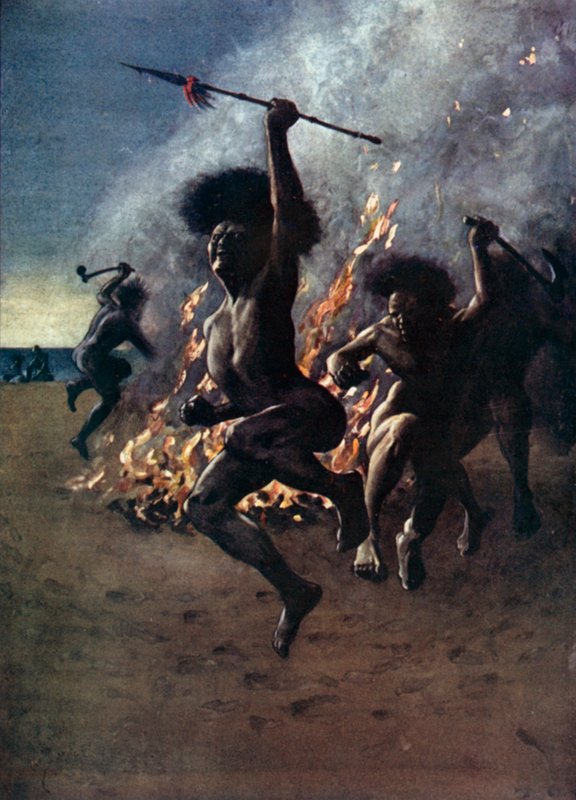 Illustration pour Robinson Crusoé par Daniel Defoe - Ralph Noel Pocock