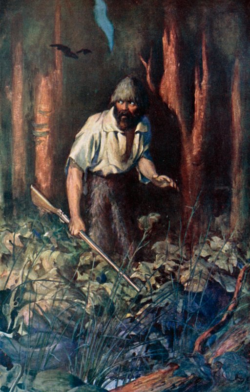 Illustration pour Robinson Crusoé de Daniel Defoe - Ralph Noel Pocock