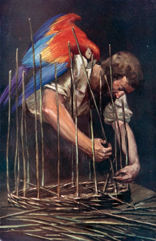 Illustration pour Robinson Crusoé de Daniel Defoe - Ralph Noel Pocock