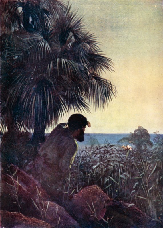 Illustration pour Robinson Crusoé de Daniel Defoe - Ralph Noel Pocock