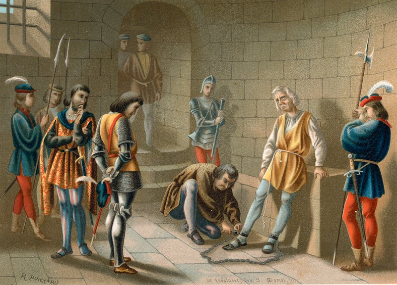 Colomb enchaîné sous les ordres de Bobadilla - Ramon Puiggari