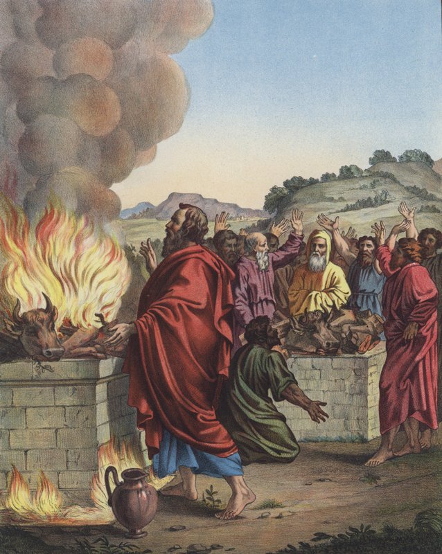 Élie et les sacrifices sur les autels de Dieu et de Baal - Raffaello Sanzio Raphael