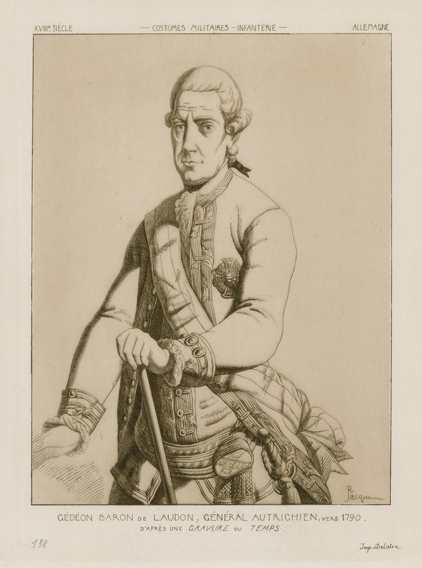 Baron Gideon von Laudon, général autrichien, vers 1790 - Raphael Jacquemin