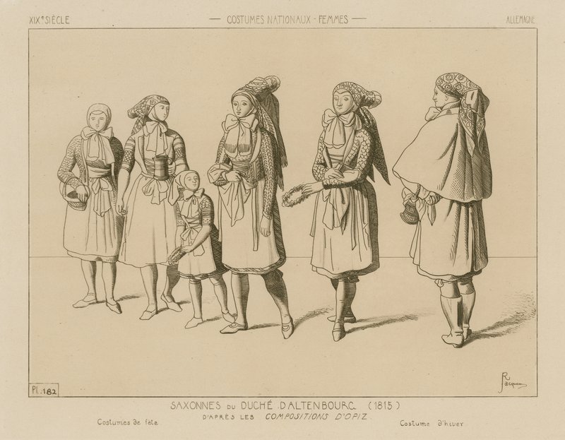 Costumes nationaux allemands - Duché de Saxe-Altenbourg (1815) - Raphael Jacquemin