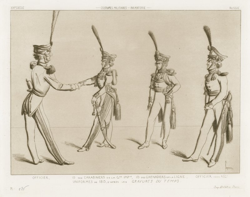 Costumes militaires du XIXe siècle - Infanterie russe - Raphael Jacquemin