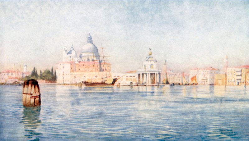 Entrée du Grand Canal (lithographie couleur) - Reginald Barratt