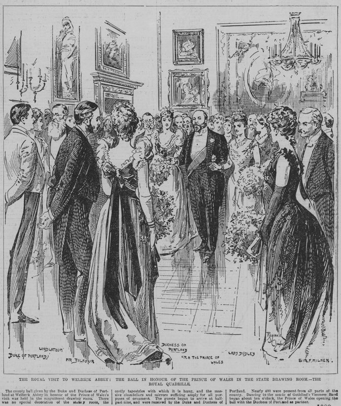 Danse du quadrille royal lors du bal donné en l