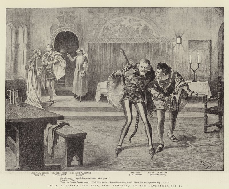 La nouvelle pièce de M. H. A. Jones, "The Tempter", au Haymarket, acte II (litho) - Reginald Thomas Cleaver